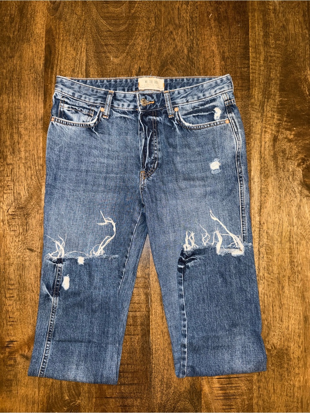 We The Free Blue Denim High-Rise Jeans